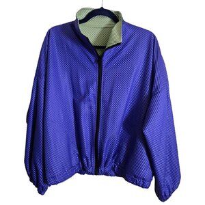 Maralyce Ferree Vintage Reversible Green Purple Jacket Size L
